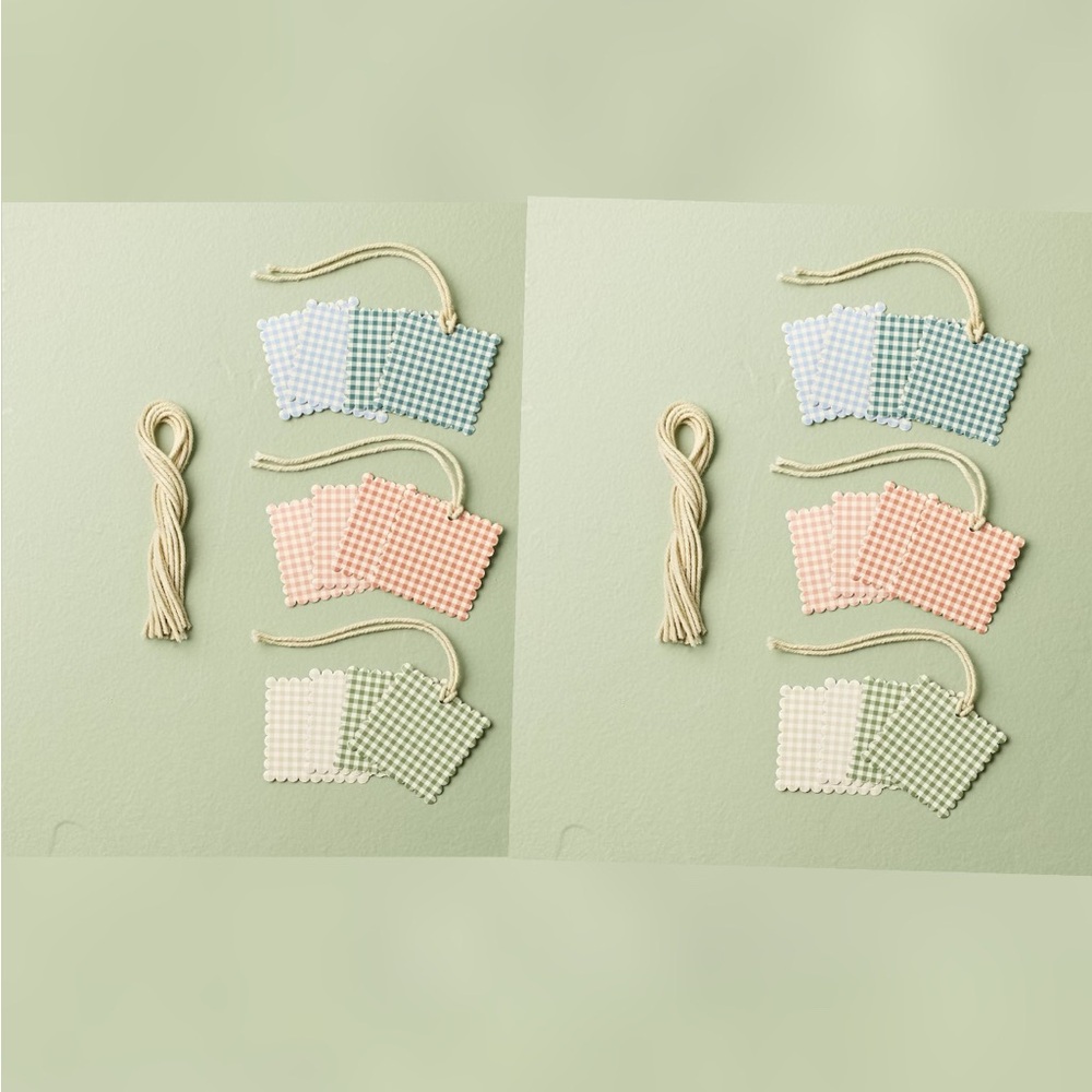 Gingham Gift Tags Pink/Blue/Green  - Hearth & Hand™ with Magnolia